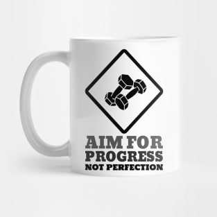 Workout Motivation | Aim for progress not perfection Mug